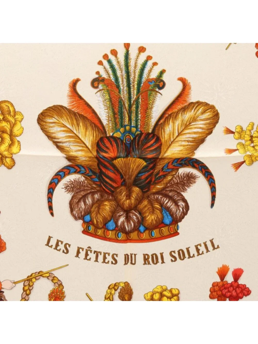 Hermes Scarf Carre 90 les Fetes du Roi Soleil Silk